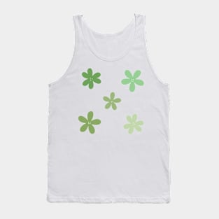 Modern Minimal Abstract Flowers - spring greens Tank Top